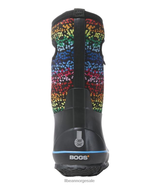 barn bogs klassiske regnbueprikker støvler 24VDH1208 L.L.Bean fottøy regnbueprikker svart multi