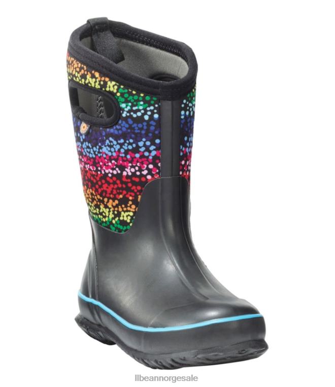barn bogs klassiske regnbueprikker støvler 24VDH1208 L.L.Bean fottøy regnbueprikker svart multi