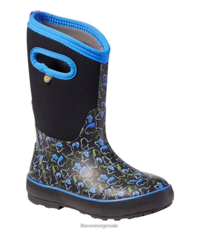 barn bogs klassiske støvler 24VDH1216 L.L.Bean fottøy sorte multi kjæledyr
