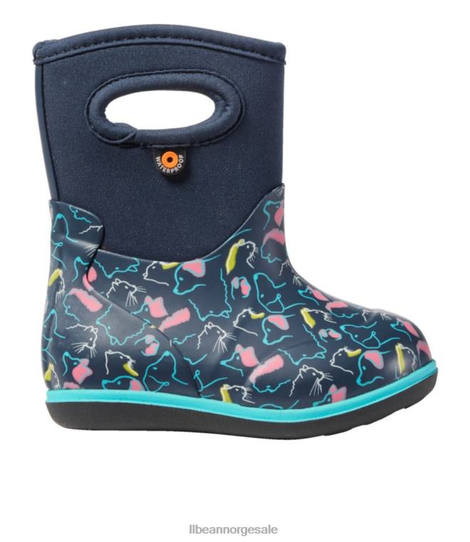 barn babymyrer 24VDH1213 L.L.Bean fottøy blekkblå multi kjæledyr
