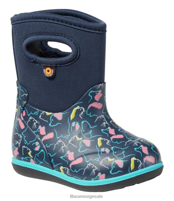 barn babymyrer 24VDH1213 L.L.Bean fottøy blekkblå multi kjæledyr