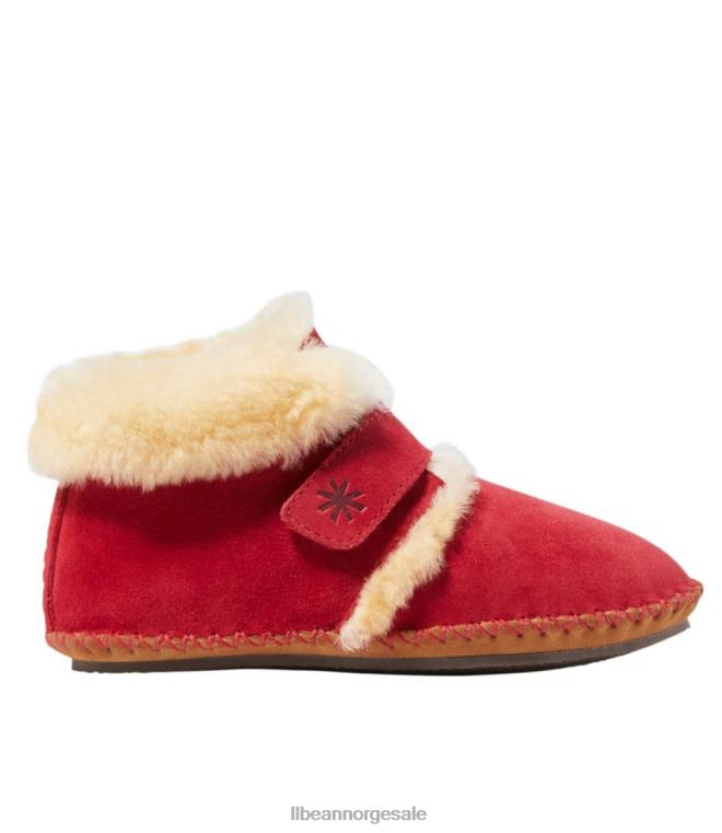 barn småbarns ondskapsfulle tøfler 24VDH5215 L.L.Bean fottøy nautisk rød