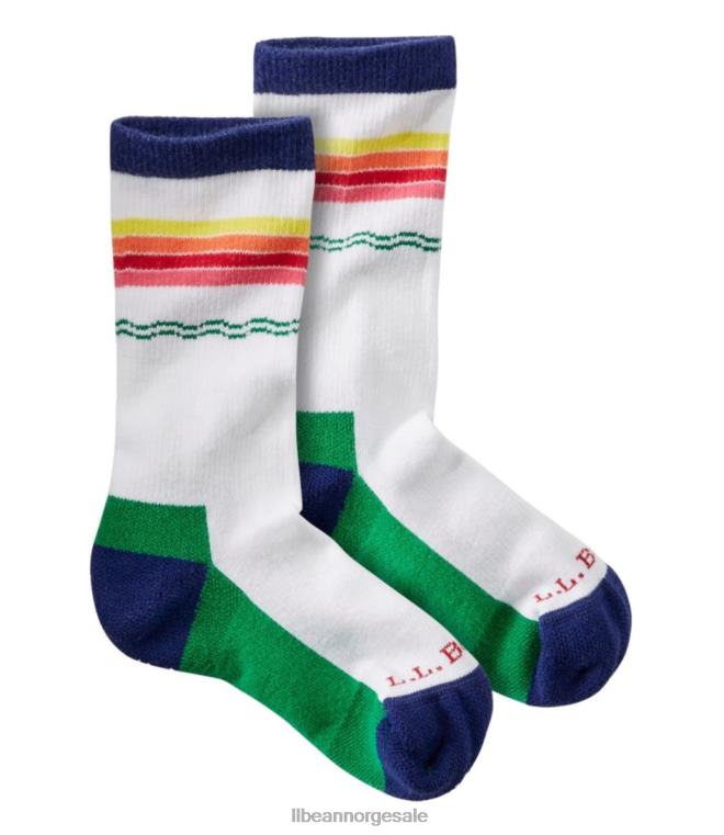 barn campingsokker 24VDH3569 L.L.Bean fottøy hvit