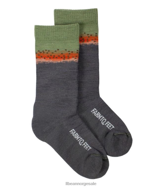 barn gård til fot missoula mannskap sokker 24VDH3645 L.L.Bean fottøy regnbueørret