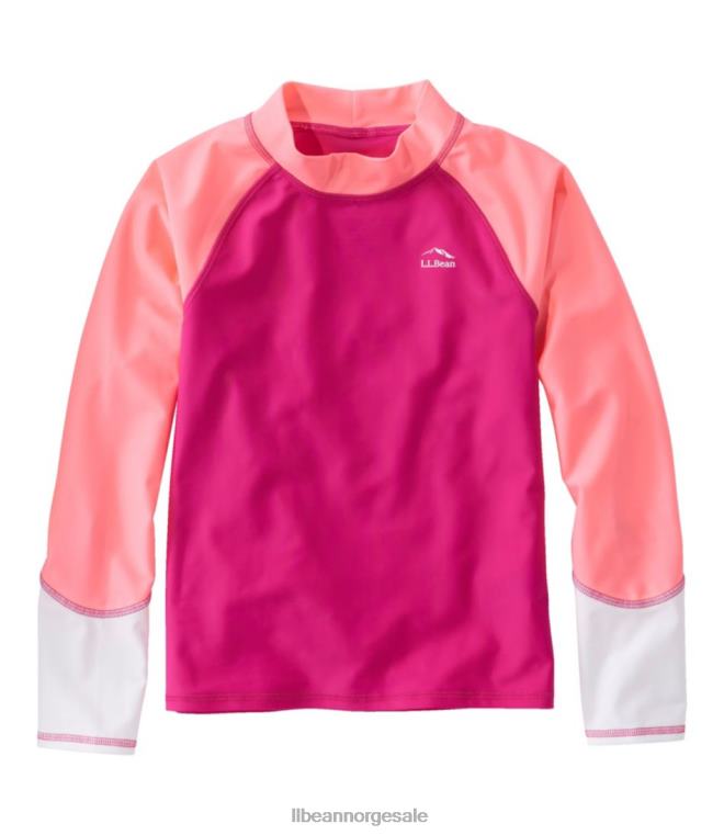 barn sol-og-surf badeskjorte 24VDH3301 L.L.Bean klær villrose fargeblokk