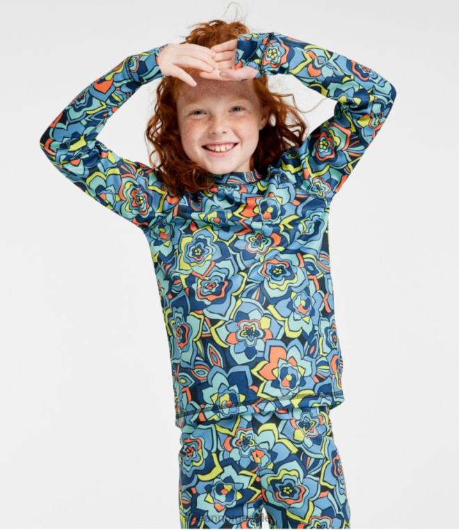 barn ond, varmt middels langt undertøy 24VDH5046 L.L.Bean klær villaks flower power