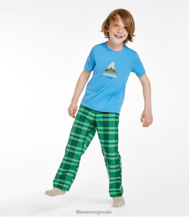barn pyjamas hele sesongen 24VDH3061 L.L.Bean klær kjølig blått utendørs
