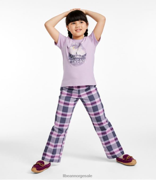 barn pyjamas hele sesongen 24VDH4679 L.L.Bean klær lavendel is drøm