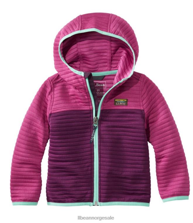 barn airlight hettegenser med full glidelås 24VDH474 L.L.Bean klær sukkerplomme