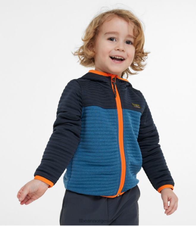 barn airlight hettegenser med full glidelås 24VDH5919 L.L.Bean klær platina