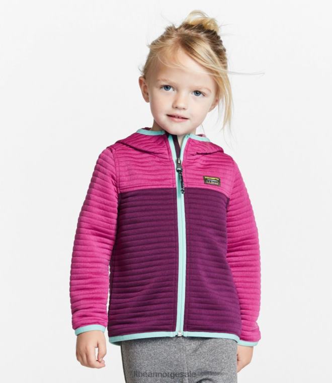 barn airlight hettegenser med full glidelås 24VDH5919 L.L.Bean klær platina