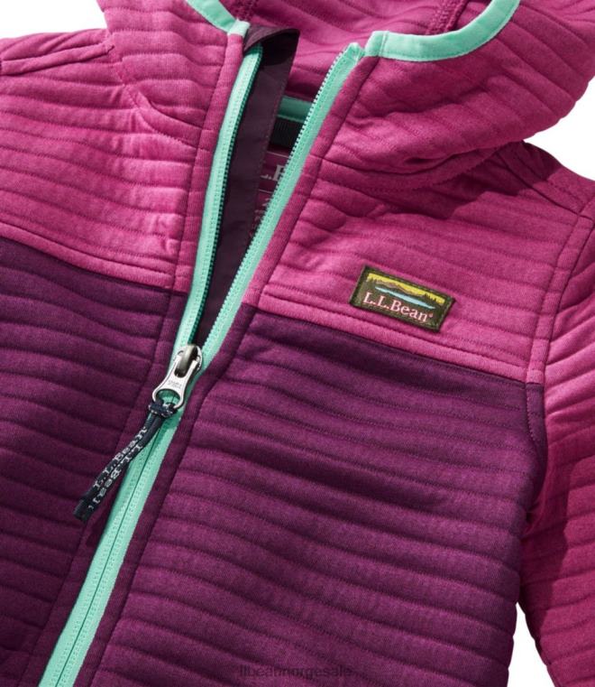 barn airlight hettegenser med full glidelås 24VDH5919 L.L.Bean klær platina
