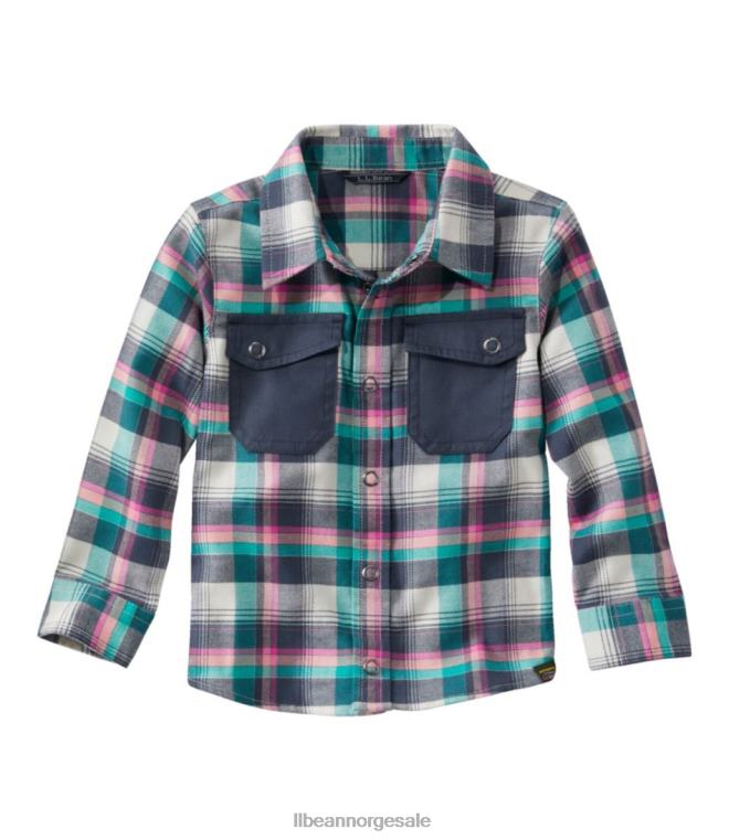 barn beanflex flanellskjorte for hele sesongen 24VDH4655 L.L.Bean klær sølv bjørk