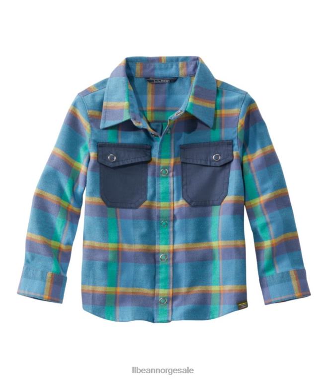 barn beanflex flanellskjorte for hele sesongen 24VDH98 L.L.Bean klær marine blå