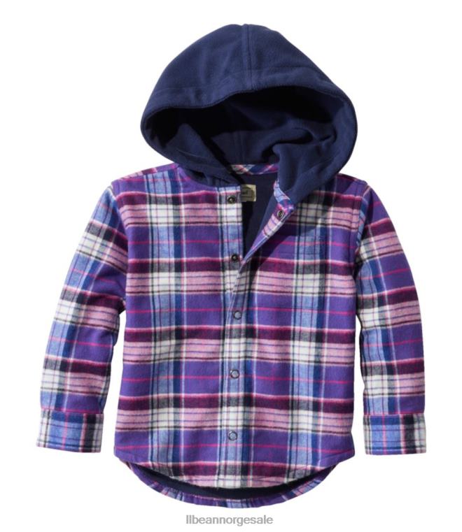 barn fleece-fôret flanellskjorte 24VDH105 L.L.Bean klær vill aster