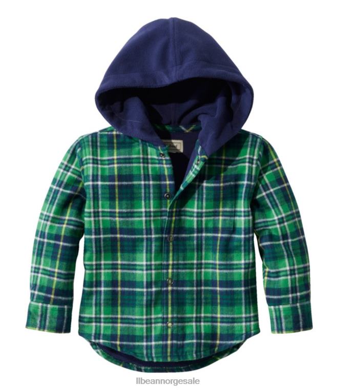 barn fleece-fôret flanellskjorte 24VDH4661 L.L.Bean klær tregrense