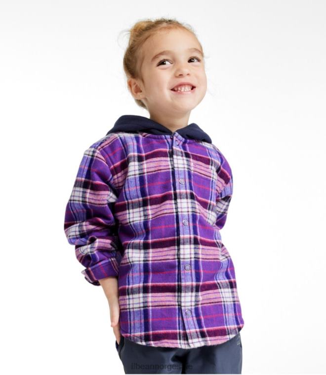 barn fleece-fôret flanellskjorte 24VDH4661 L.L.Bean klær tregrense