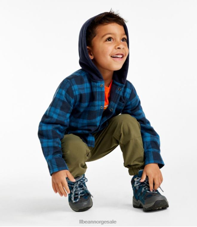 barn fleece-fôret flanellskjorte 24VDH4661 L.L.Bean klær tregrense