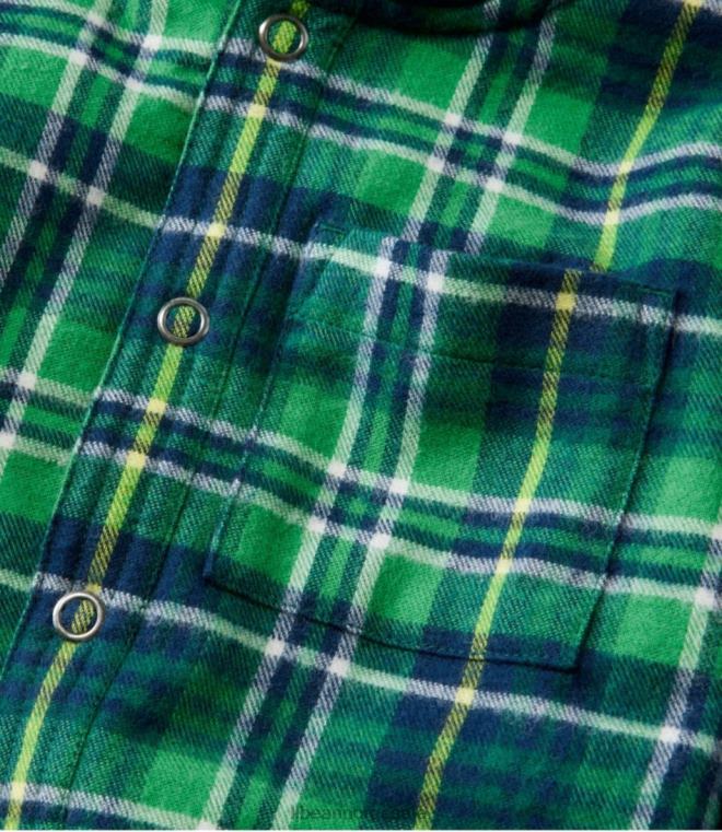 barn fleece-fôret flanellskjorte 24VDH4661 L.L.Bean klær tregrense