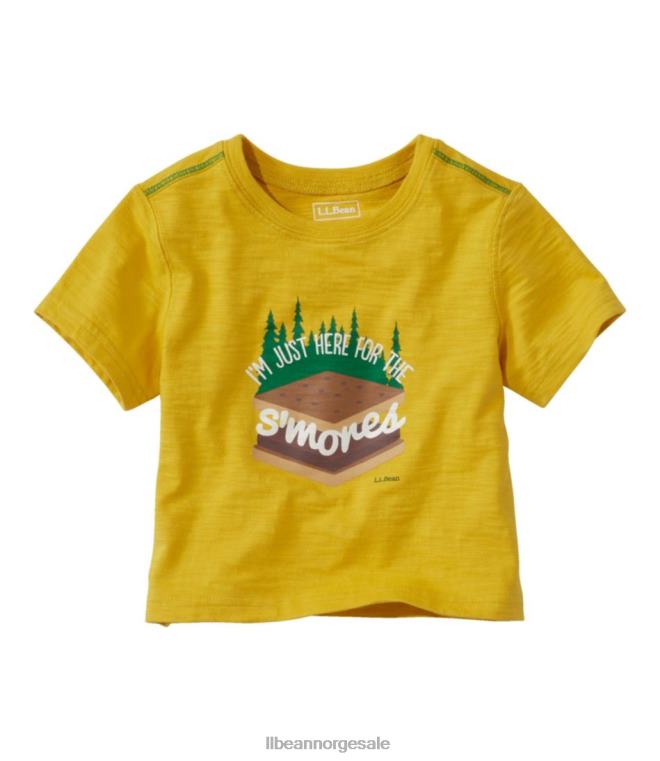 barn grafisk t-skjorte 24VDH3347 L.L.Bean klær gyllen sitron