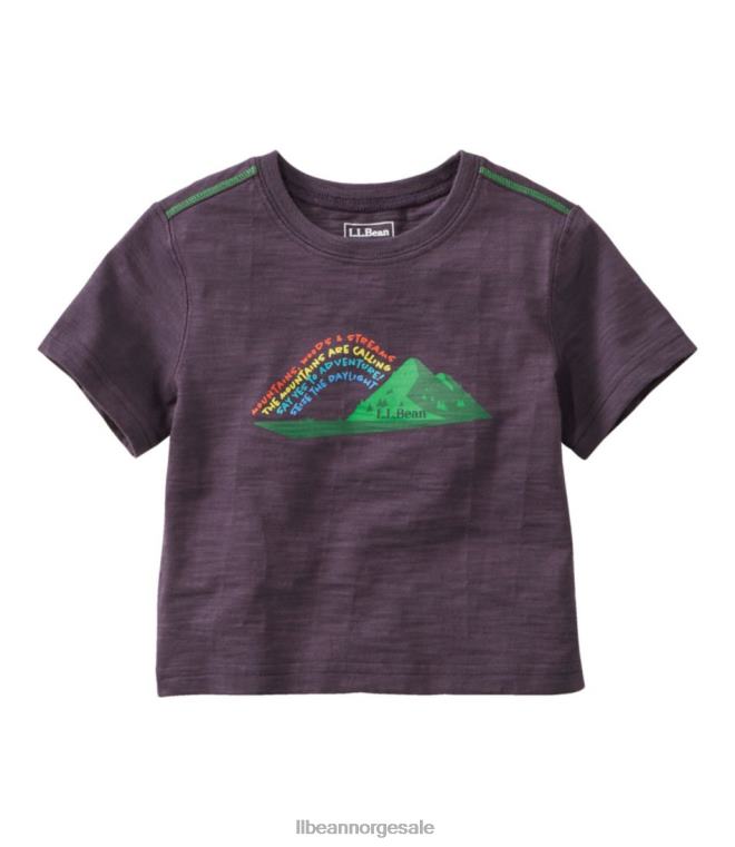 barn grafisk t-skjorte 24VDH7006 L.L.Bean klær mørkeste lilla regnbuen