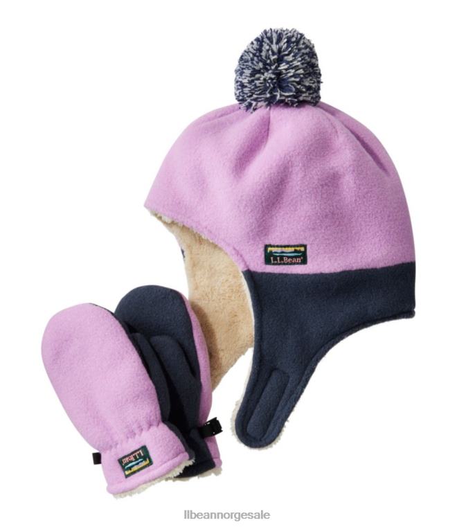 barn klassisk fleecelue og vottesett for spedbarn og fjell 24VDH3559 L.L.Bean klær syrin
