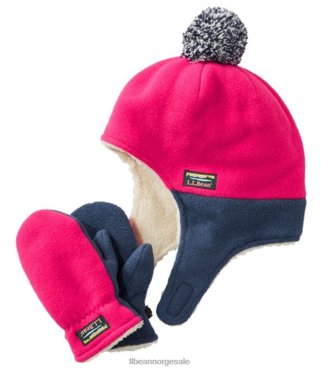 barn klassisk fleecelue og vottesett for spedbarn og fjell 24VDH6015 L.L.Bean klær kristtorn