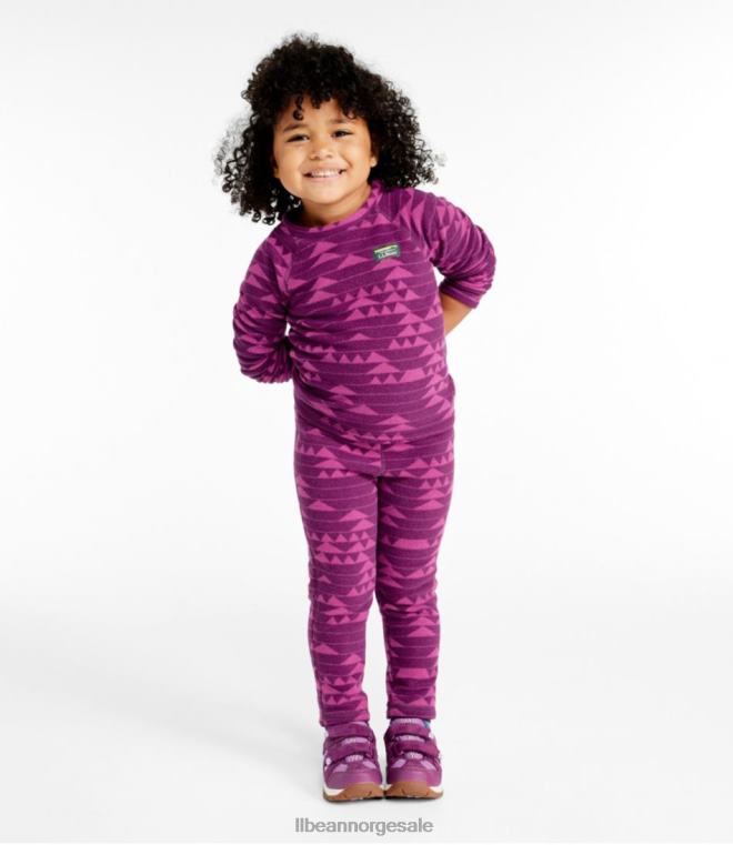 barn langermet fleece-sett for spedbarn og fitness 24VDH4658 L.L.Bean klær mineralblått/fjell