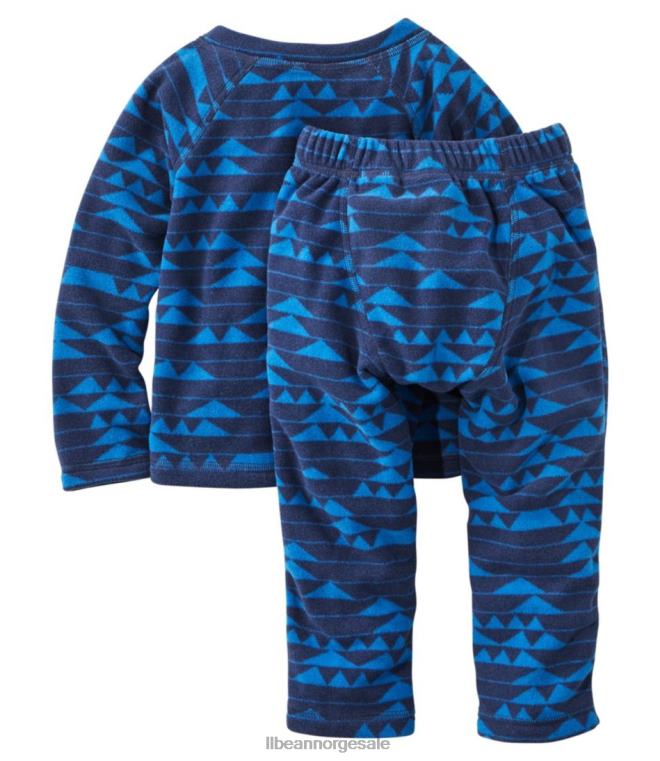 barn langermet fleece-sett for spedbarn og fitness 24VDH4658 L.L.Bean klær mineralblått/fjell