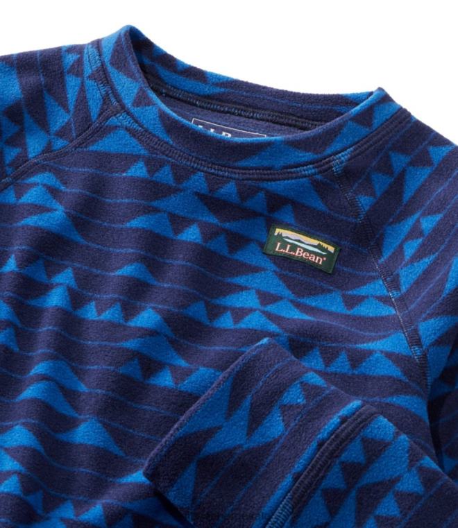 barn langermet fleece-sett for spedbarn og fitness 24VDH4658 L.L.Bean klær mineralblått/fjell