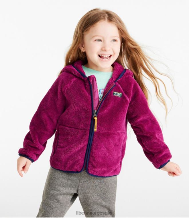 barn spedbarns- og fleecejakke med høy pels 24VDH447 L.L.Bean klær rike bær