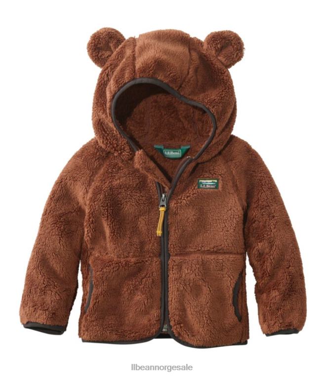 barn spedbarns- og fleecejakke med høy pels 24VDH5904 L.L.Bean klær mørkt bygg