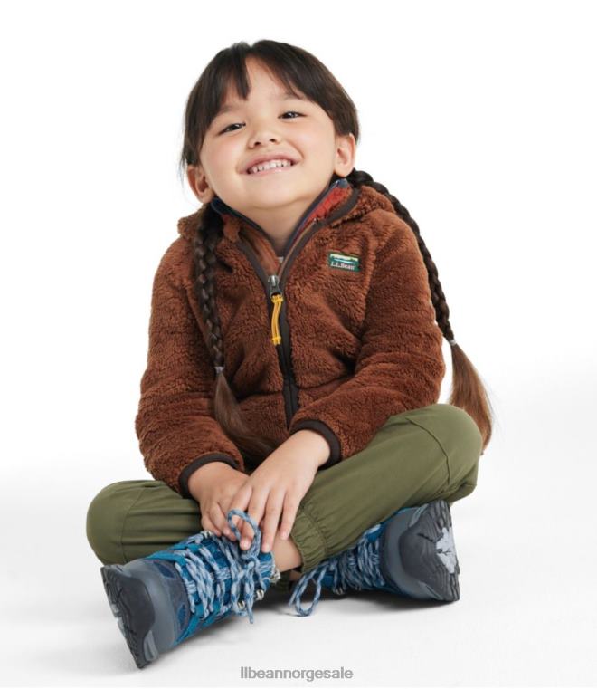 barn spedbarns- og fleecejakke med høy pels 24VDH5904 L.L.Bean klær mørkt bygg