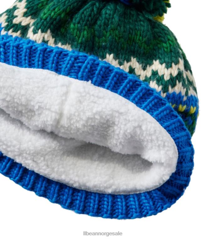 barn tykk garnhatt 24VDH4662 L.L.Bean klær rosa bær
