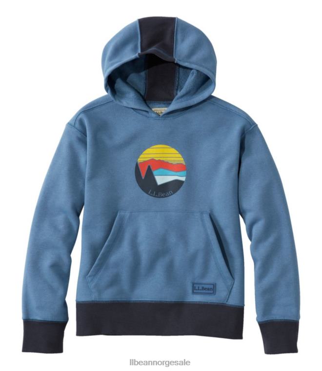 barn athleisure hettegenser 24VDH904 L.L.Bean klær måneskinnsblå