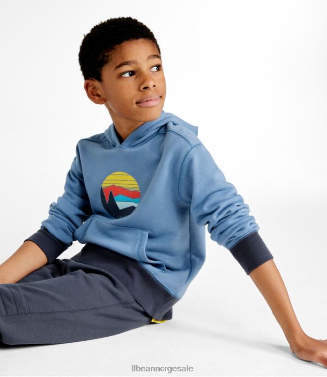 barn athleisure hettegenser 24VDH904 L.L.Bean klær måneskinnsblå