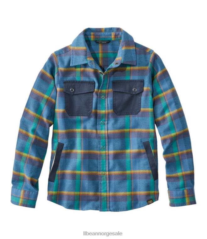 barn beanflex flanellskjorte for hele sesongen 24VDH3021 L.L.Bean klær marine blå