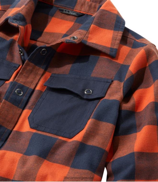 barn beanflex flanellskjorte for hele sesongen 24VDH5723 L.L.Bean klær sølv bjørk