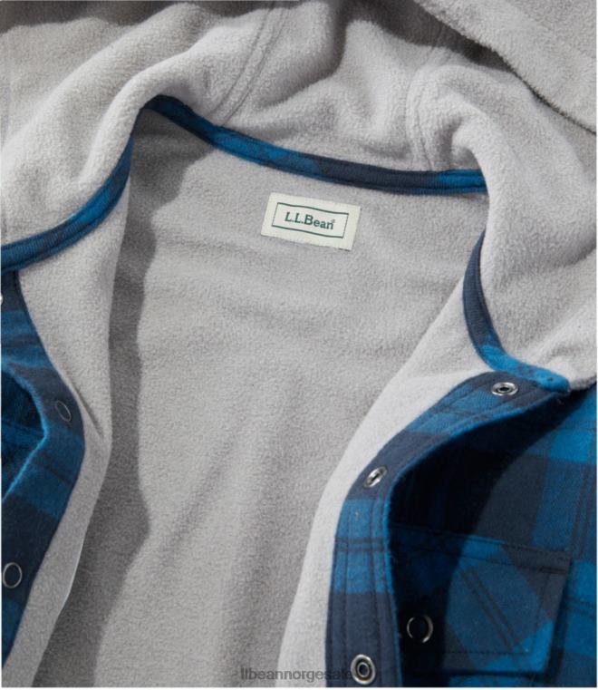 barn fleece-fôret flanellskjorte 24VDH6017 L.L.Bean klær dyp rød