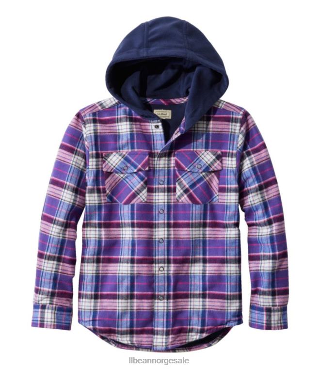barn fleece-fôret flanellskjorte 24VDH6653 L.L.Bean klær vill aster