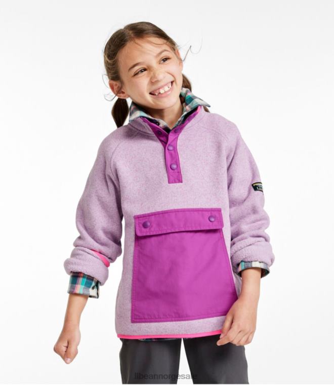 barn genser fleece 24VDH126 L.L.Bean klær lavendel is