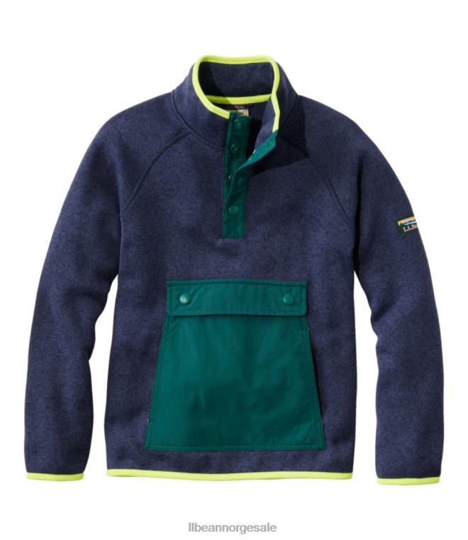 barn genser fleece 24VDH4666 L.L.Bean klær lys marine