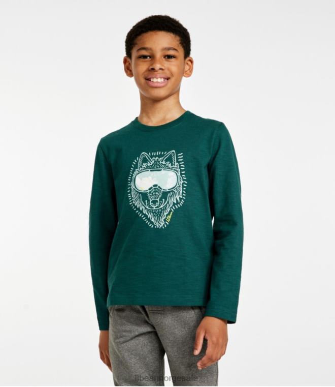 barn grafisk t-skjorte 24VDH3358 L.L.Bean klær sitron