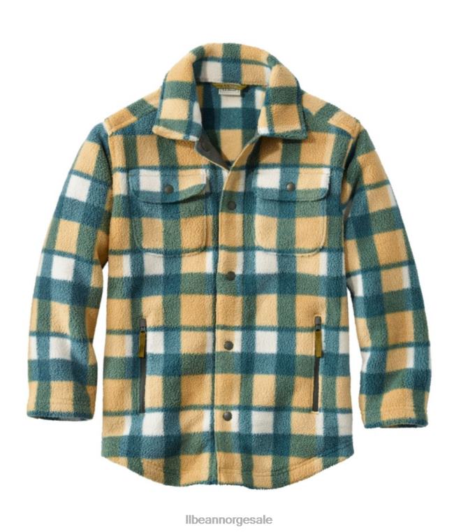 barn koselig fleeceskjortejakke 24VDH3071 L.L.Bean klær oker