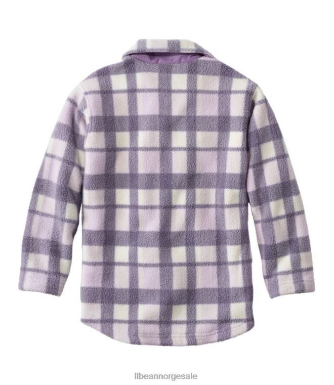 barn koselig fleeceskjortejakke 24VDH3071 L.L.Bean klær oker