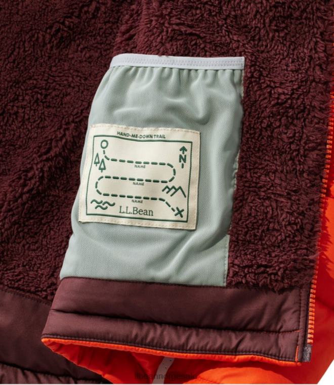 barn dunjakke 24VDH3702 L.L.Bean yttertøy gul sitron