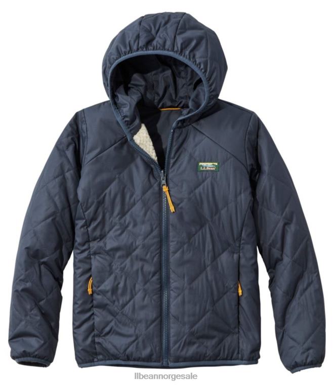 barn fjellbundet vendbar jakke 24VDH5113 L.L.Bean yttertøy karbon marine/kleberstein