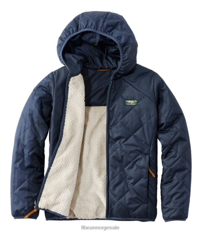barn fjellbundet vendbar jakke 24VDH5113 L.L.Bean yttertøy karbon marine/kleberstein