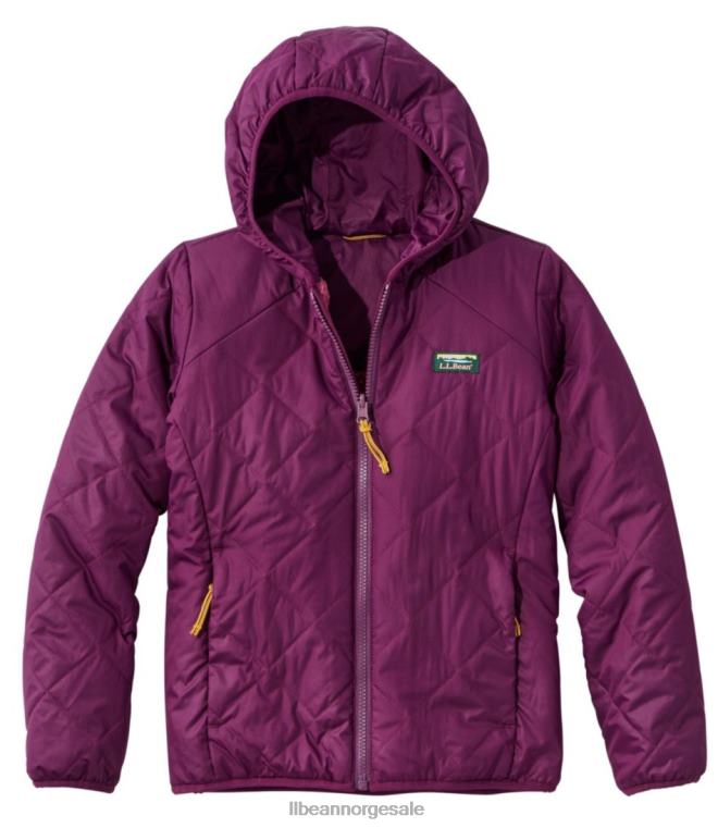 barn fjellbundet vendbar jakke 24VDH884 L.L.Bean yttertøy plommedrue/magenta dis