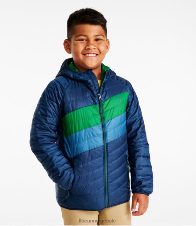 barn primaloft packaway hettejakke 24VDH6058 L.L.Bean yttertøy mørk rød/fjellrød